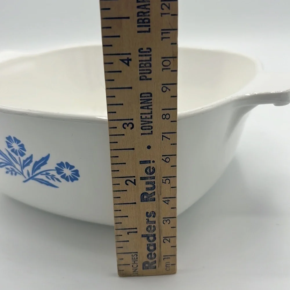 CORNINGWARE BLUE CORNFLOWER 1 1/2 QUART SQUARE COOKING DISH